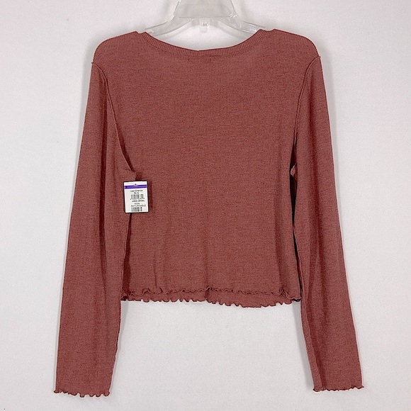 Abound Waffle Knit Top in Rust Size L - Picture 5 of 5